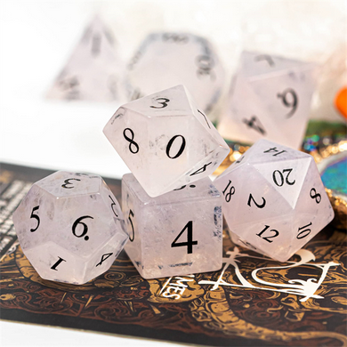 Pink Watermelon Glass - Engraved Stone Dice Foam Brain Games