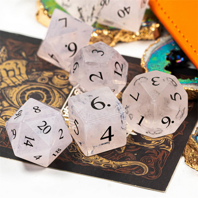 Pink Watermelon Glass - Engraved Stone Dice Foam Brain Games