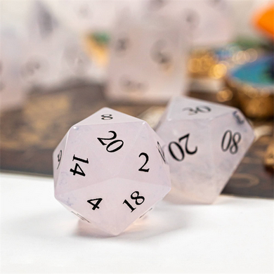 Pink Watermelon Glass - Engraved Stone Dice Foam Brain Games