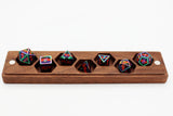 Polyamorous Pride Flag - Metal RPG Dice Set Metal Dice Foam Brain Games