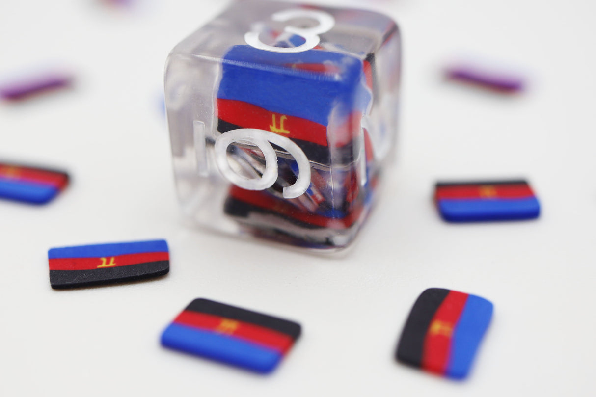 Pride Flag Single D6 Plastic Dice Foam Brain Games