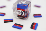 Pride Flag Single D6 Plastic Dice Foam Brain Games