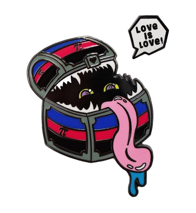 Enamel Mimic Pride Pin - Polyamorous Enamel Pin Foam Brain Games