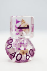 Purple Koi Fish RPG Dice Set Plastic Dice Foam Brain Games