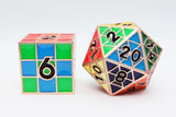Puzzle Cube: Copper - Metal 8 piece Dice Set Metal Dice Foam Brain Games