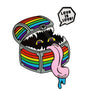 Enamel Mimic Pride Pin - Rainbow Enamel Pin Foam Brain Games