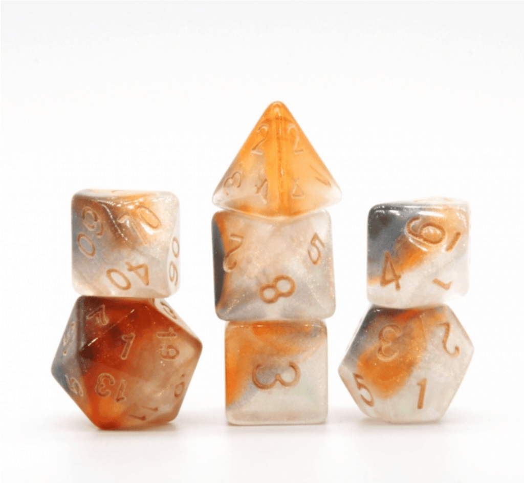 Rising Nebula RPG Dice Set Plastic Dice Foam Brain Games