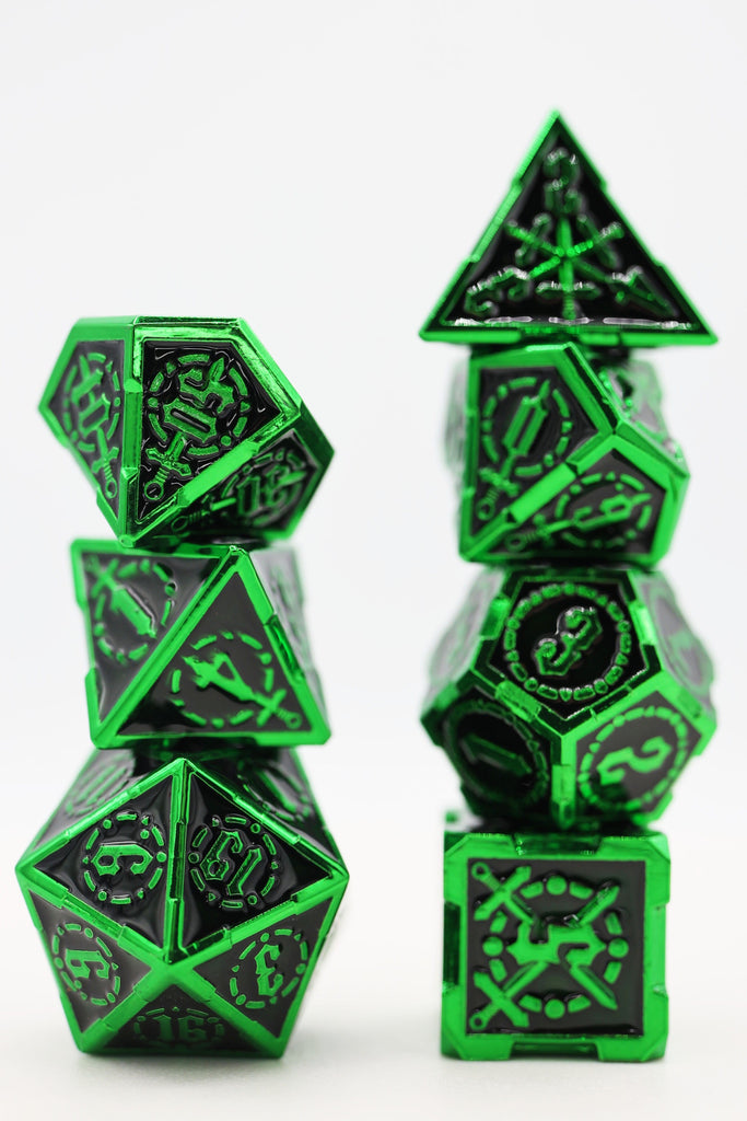 Crossed Swords: Sword of Darkness - Metal RPG Dice Set Metal Dice Foam Brain Games