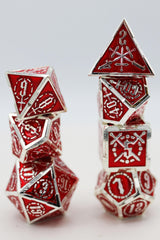 Crossed Swords: Sword of Hearts - Metal RPG Dice Set Metal Dice Foam Brain Games