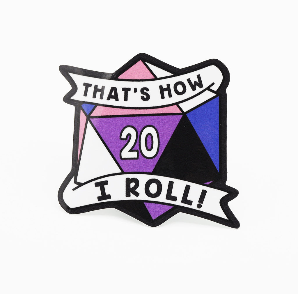 That's How I Roll Sticker - Genderfluid Pride Stickers Foam Brain Games