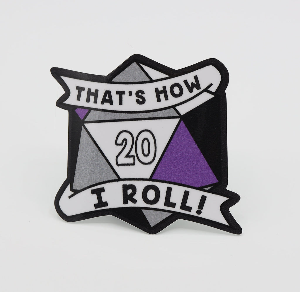 That's How I Roll Sticker - Asexual Pride Stickers Foam Brain Games