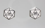 D20 Stud Earrings: White Jewelry Foam Brain Games