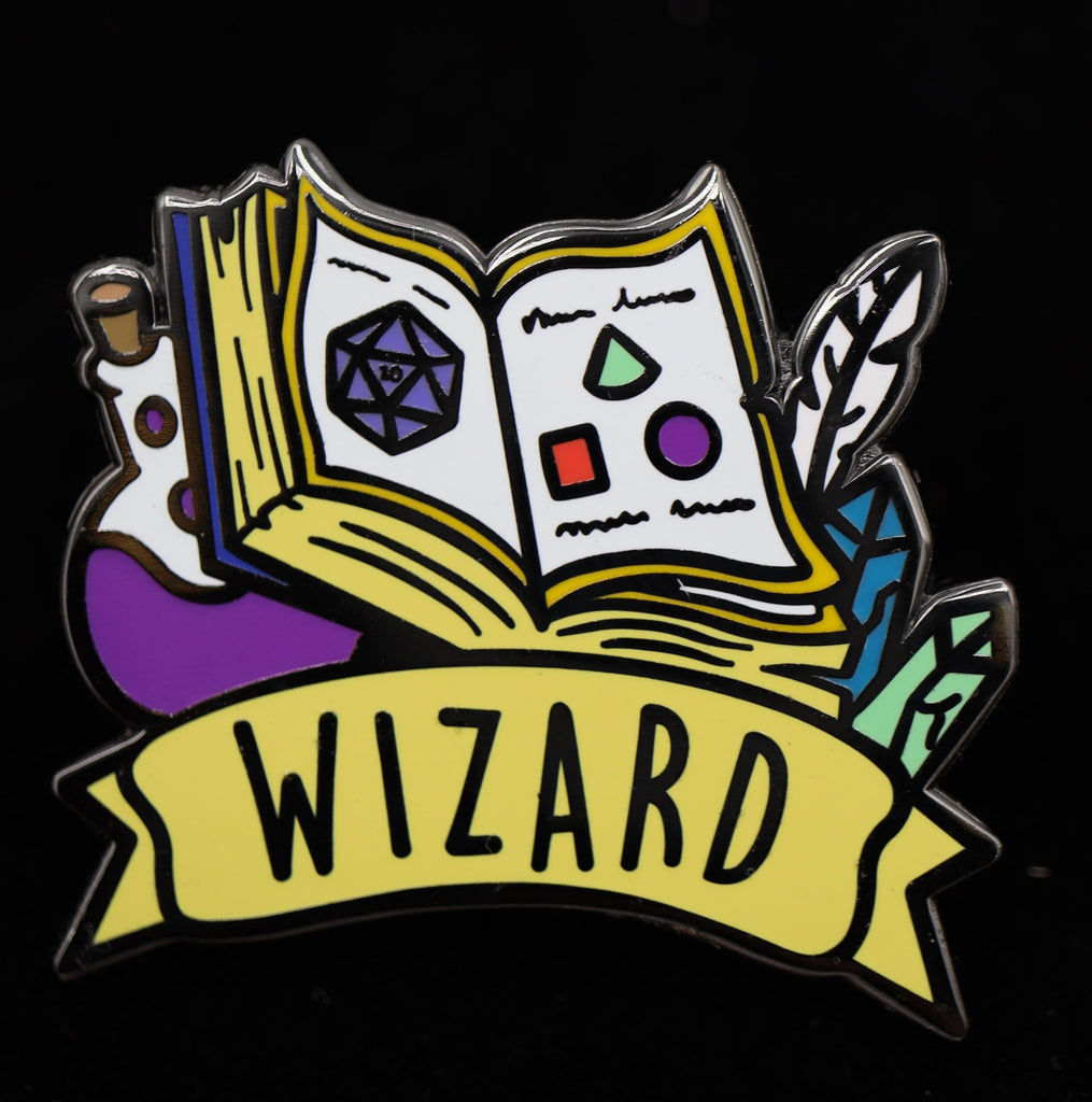 Banner Class Pin - Wizard Enamel Pin Foam Brain Games