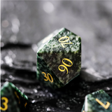 Algal Gemstone - Engraved with Gold Stone Dice Foam Brain Games