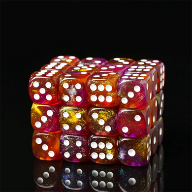 12 piece Pip D6's - Autumnal Wrath Plastic Dice Foam Brain Games