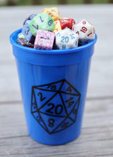 Plastic cup with Lid and Straw (NO DICE INCLUDED)