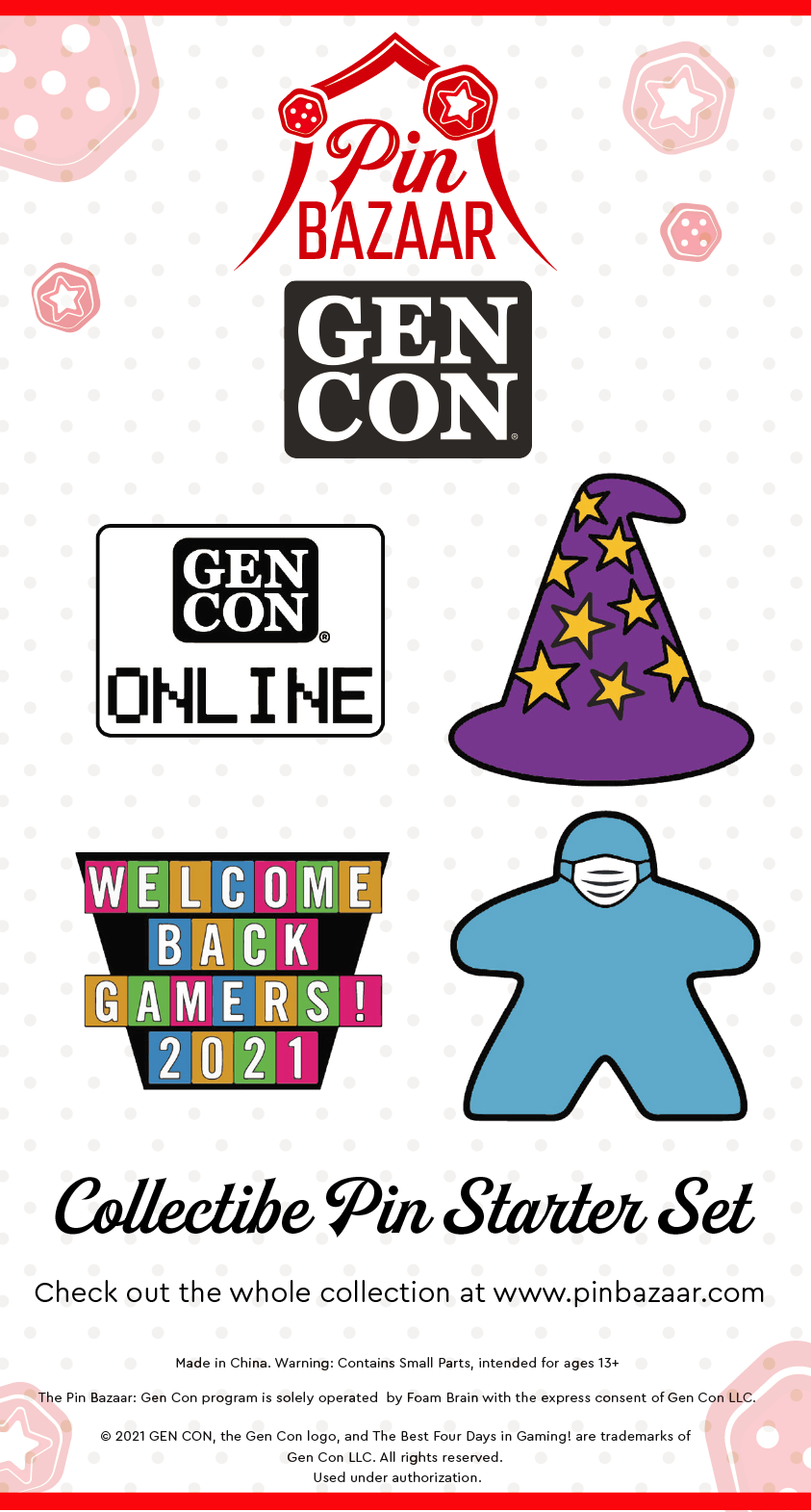 Pin Bazaar: Gen Con 2021 Starter Kit **SEE NOTES**