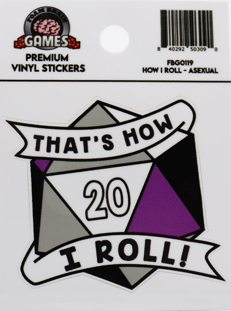 Thats How I Roll Sticker - Asexual Pride Stickers Foam Brain Games