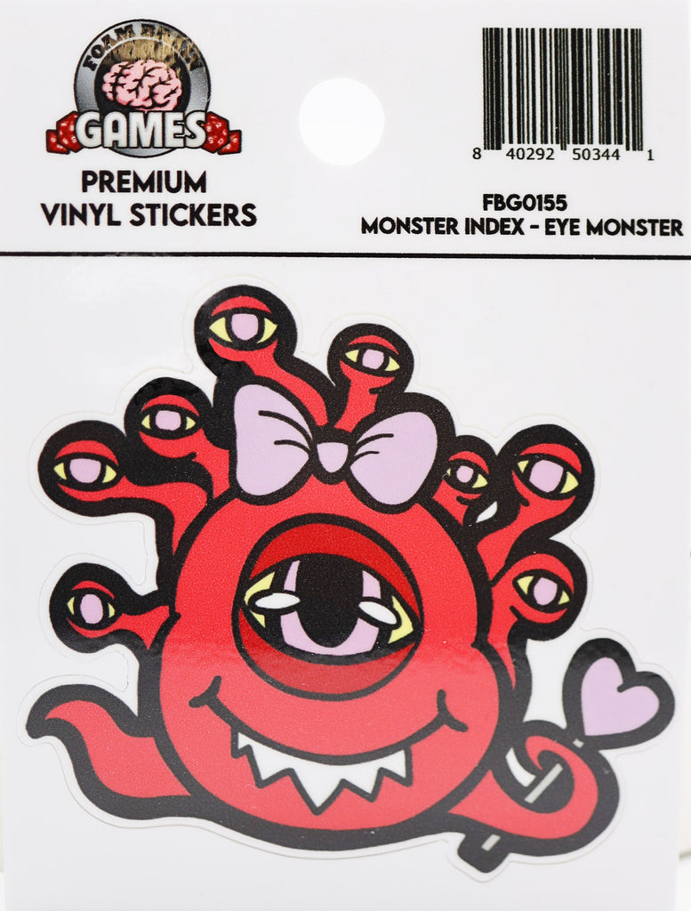 Monster Index Sticker: Eye Monster Stickers Foam Brain Games