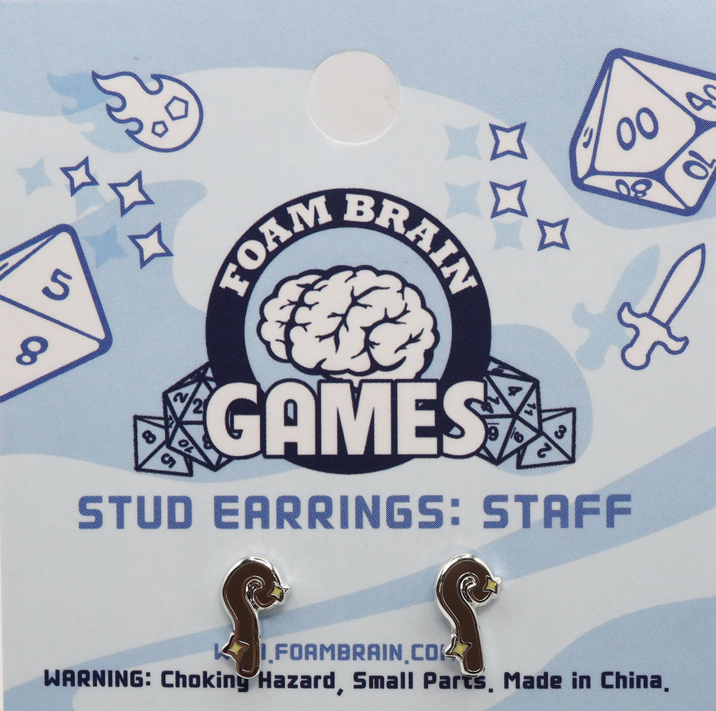 Stud Earrings: Staff Jewelry Foam Brain Games