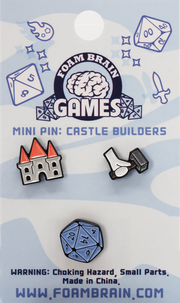 Mini Pins: Castle Builders Enamel Pin Foam Brain Games