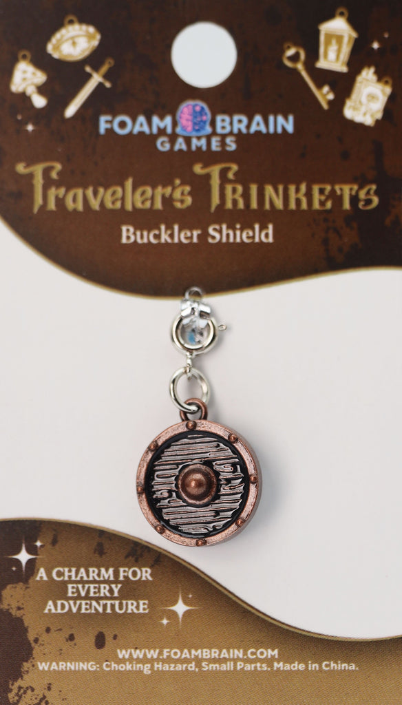 Traveler's Trinkets: Buckler Shield Charm Jewelry Foam Brain Games