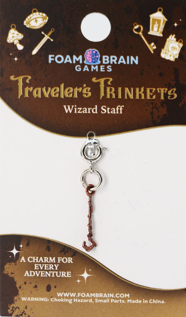 Traveler's Trinkets: Wizard Staff Charm Jewelry Foam Brain Games