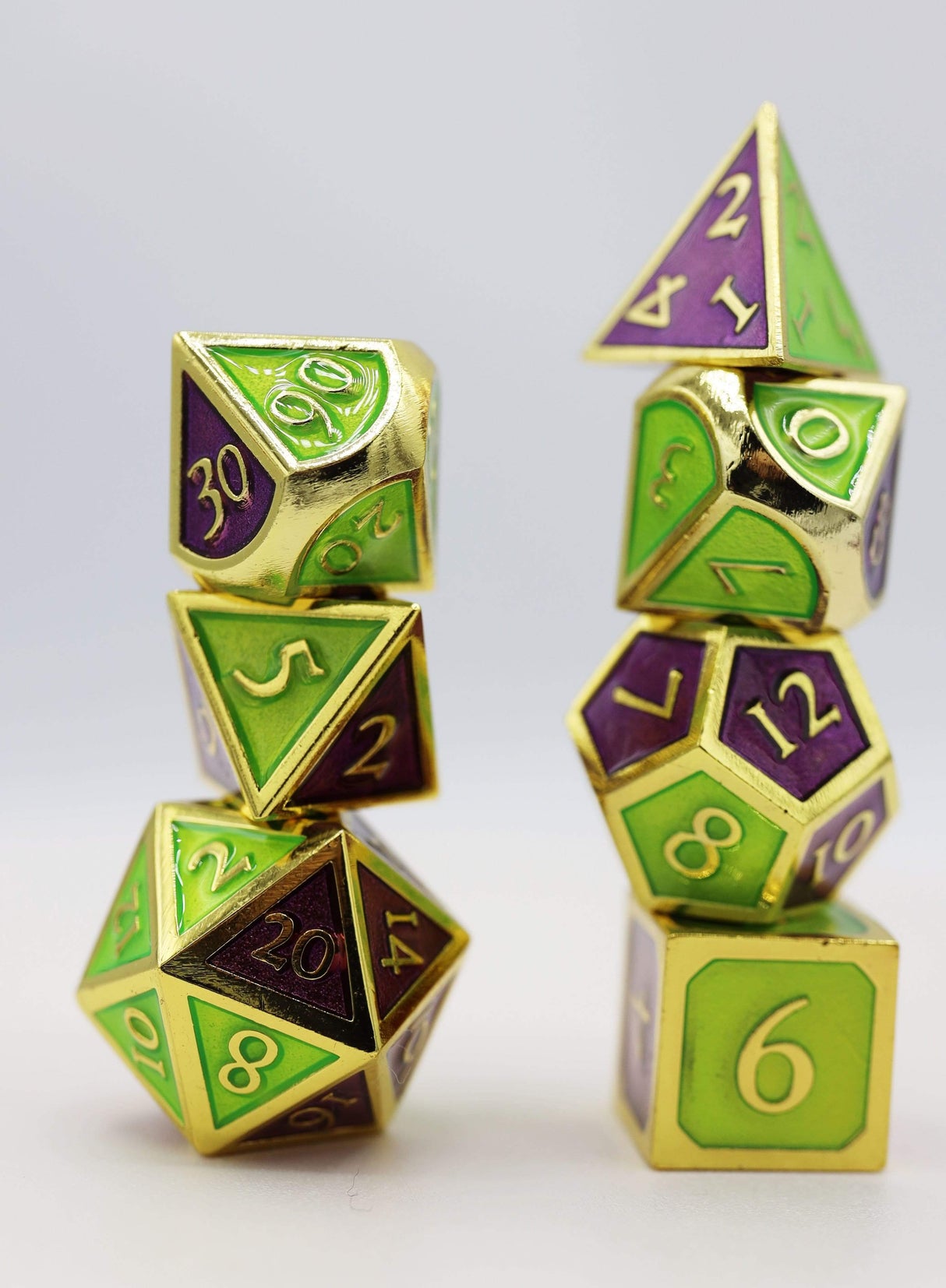 Dual Amethyst and Green RPG Set
