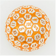 45mm Metal D100 - Orange & Silver Metal Dice Foam Brain Games