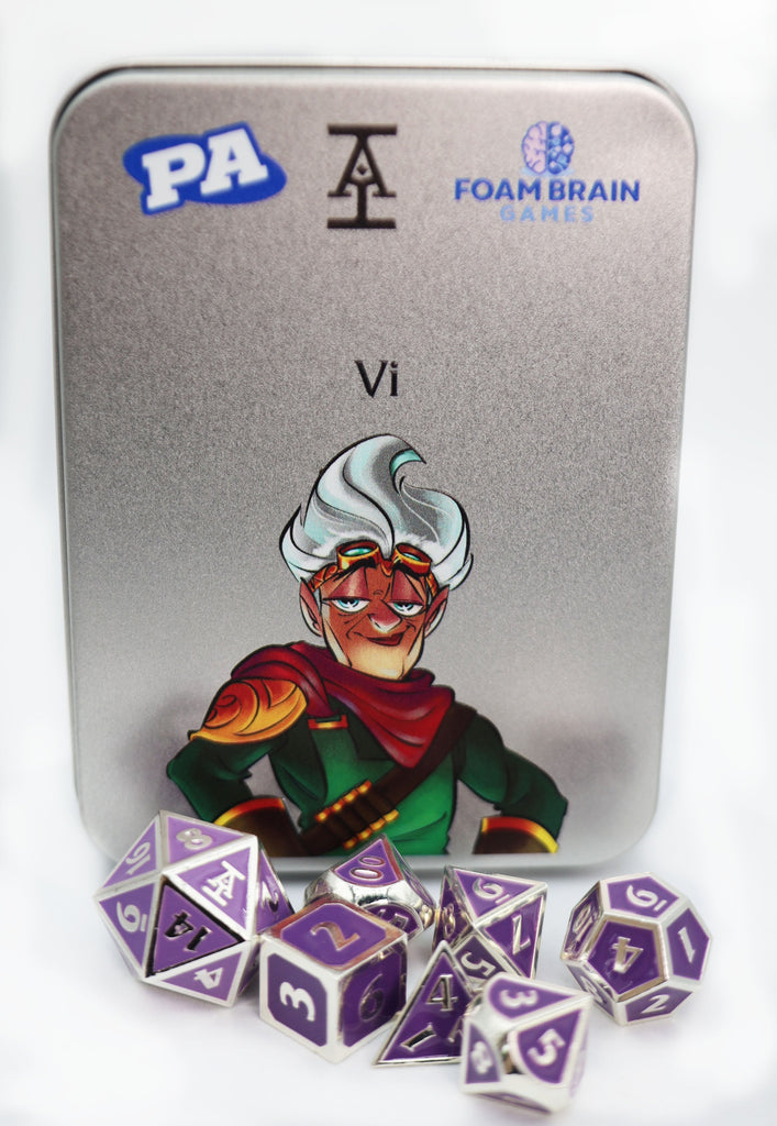 Vi (Acquisitions Inc. PAX West 2023 Character Dice) Metal Dice Foam Brain Games