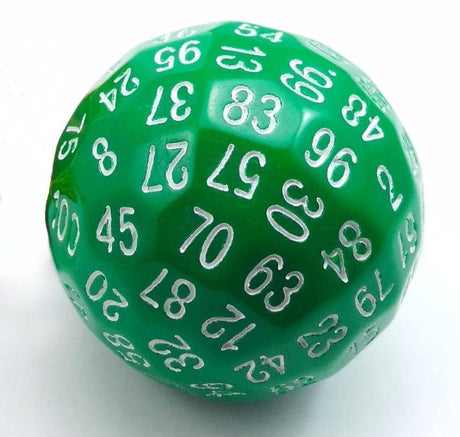 45mm D100 - Green Plastic Dice Foam Brain Games