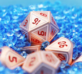 Digital Copper White with Red RPG Dice Set