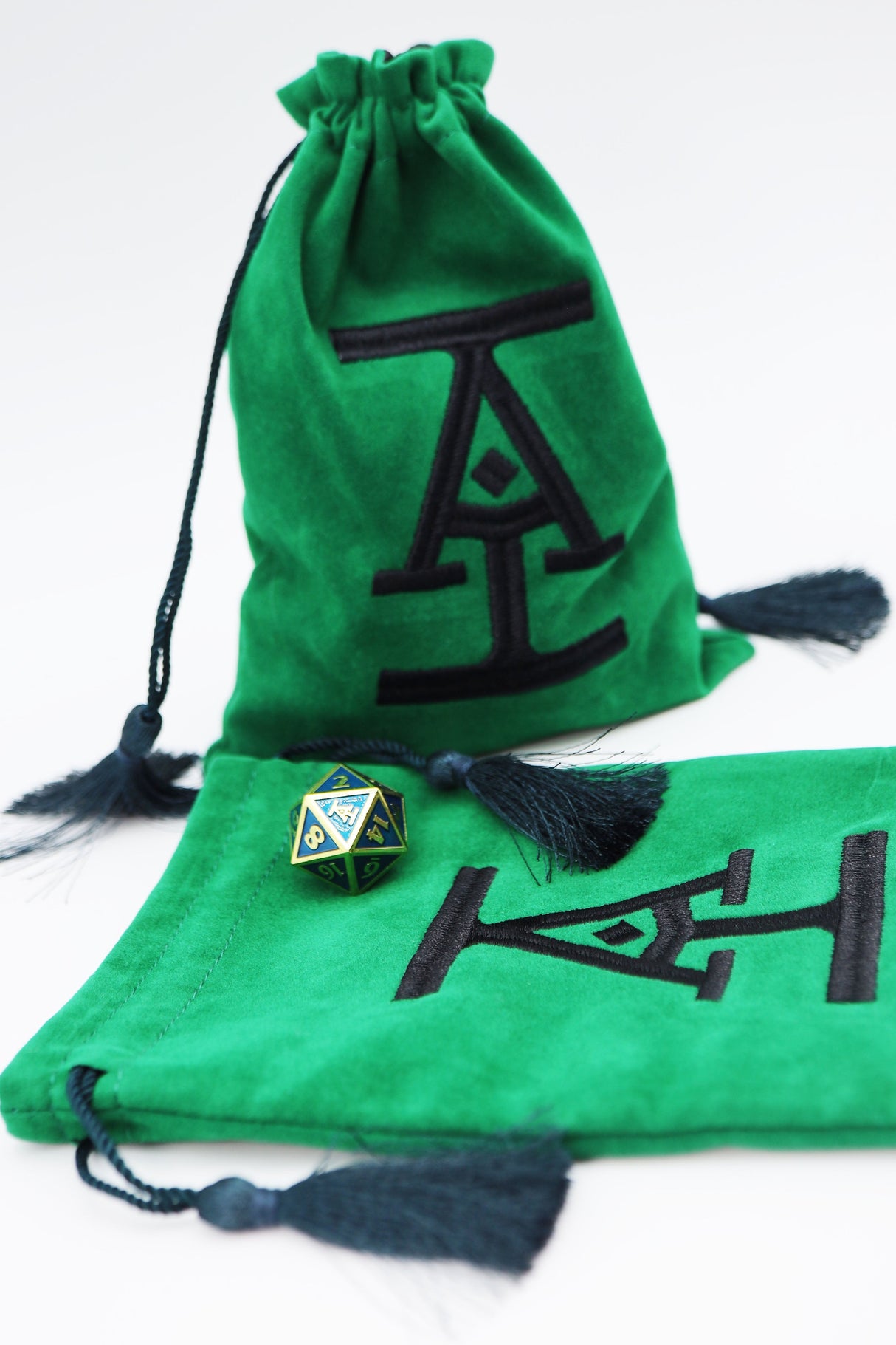 Acquisitions Inc Logo Dice Bag - Green Dice Box Foam Brain Games