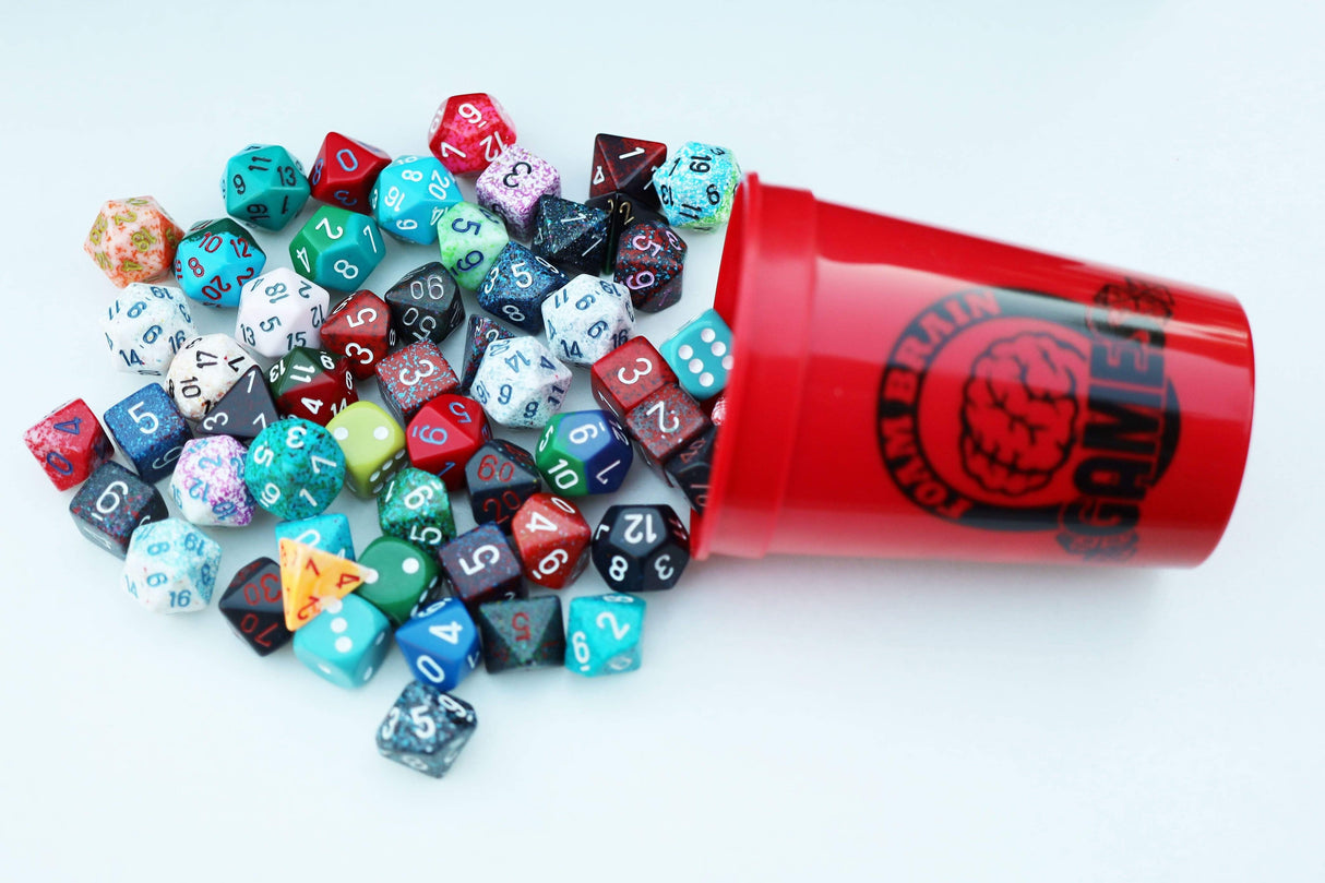 Plastic cup with Lid and Straw (NO DICE INCLUDED)