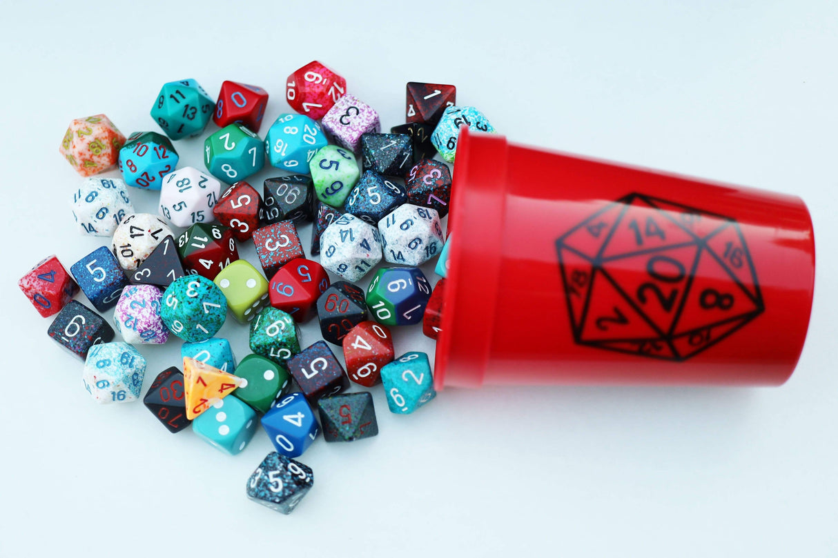 Plastic cup with Lid and Straw (NO DICE INCLUDED)