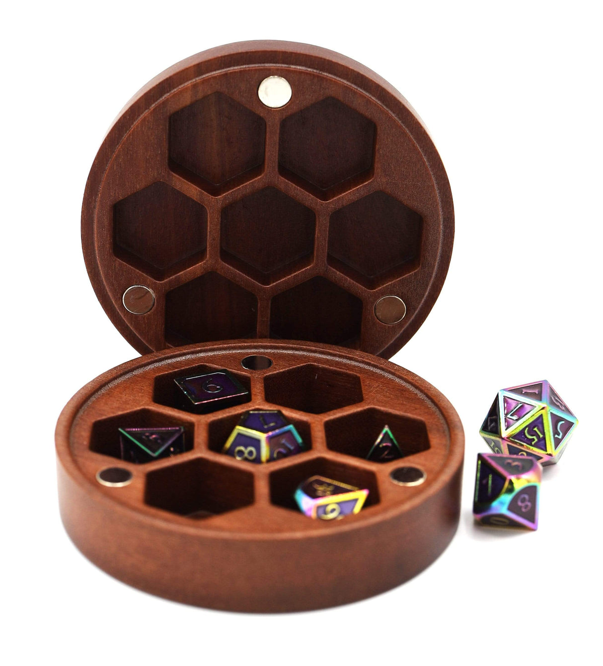 Rosewood Dice Box (Round)