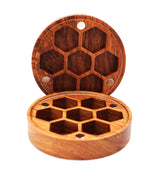 Cherry Wood Dice Box (Round)