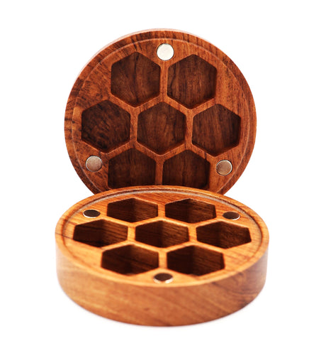 Cherry Wood Dice Box (Round)