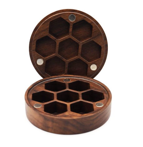 PurpleHeart Wood Dice Box (Round)