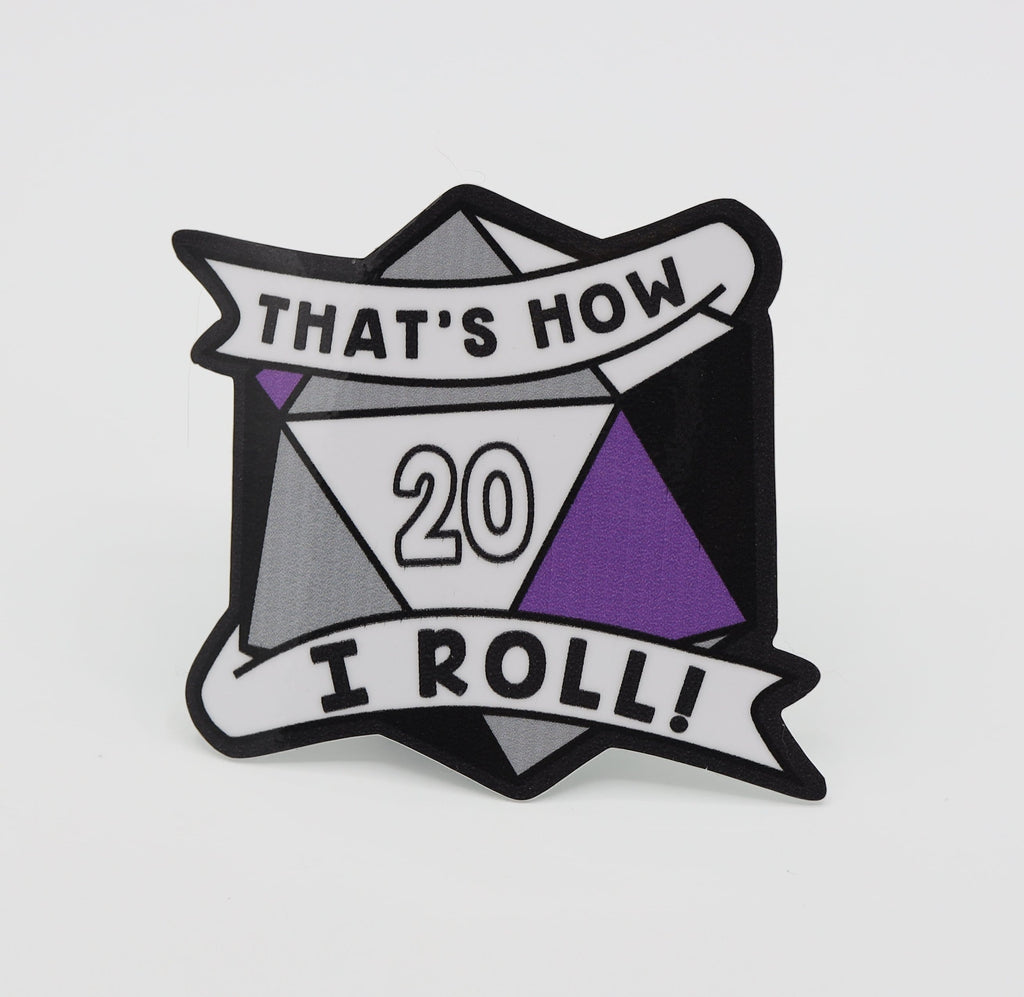 Thats How I Roll Sticker - Asexual Pride Stickers Foam Brain Games